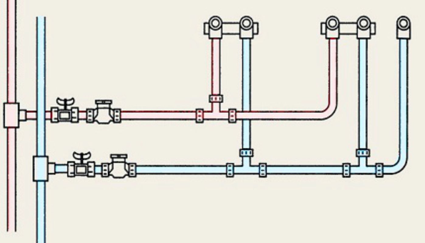 Схема разводки полипропиленовых трубопроводов