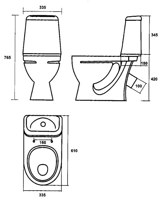Унитаз-компакт \"Идеал\" (Самара) эконом Купить в Новокузнецке - в ...